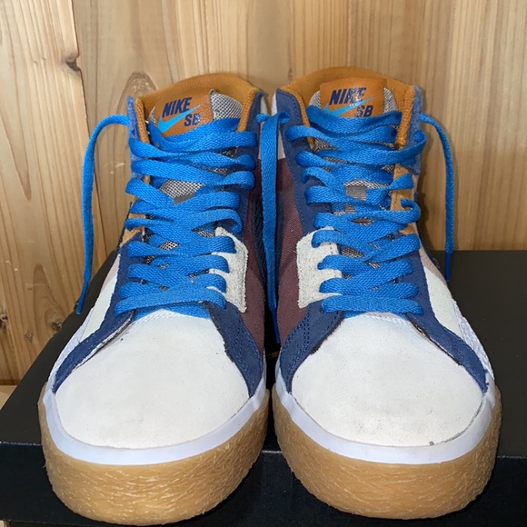 Nike SB air zoom blazer mid mosaic pack brown dark wine - Picture 5 of 8